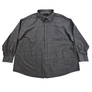 Synrgy Shirt Men's 3XL Grey Long Sleeve Button Up Spread Collar Old Money EUC LN